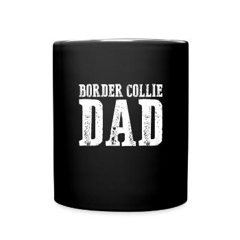 Border Collie Dad - Tasse einfarbig - Schwarz - Vorne