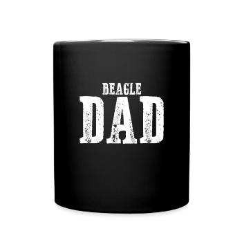 Beagle Dad - Tasse einfarbig - Schwarz - Vorne