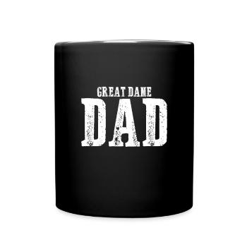 Great Dane Dad - Tasse einfarbig - Schwarz - Vorne