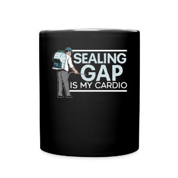 Sealing Gap Is My Cardio Exterminator Pest Control - Full Colour Mug - black - Front