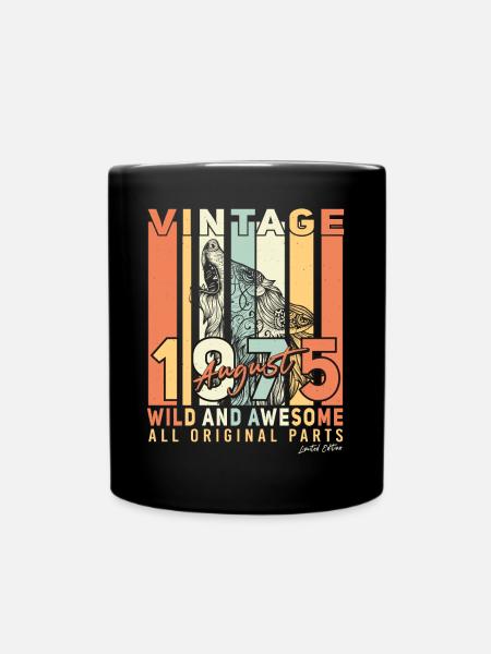 Baujahr 1975 Im August - Tasse einfarbig - Schwarz