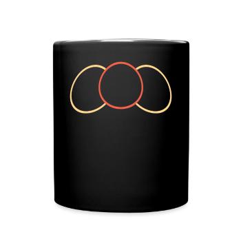 Ovale Jaune -Rouge - Jaune - Mug uni - noir - Devant
