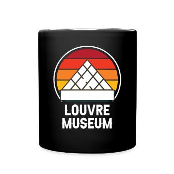 Paris Louvre Museum Art France - Full Colour Mug - black - Front