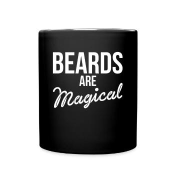 Beards Are Magical Shirt Geschenk - Tasse einfarbig - Schwarz - Vorne