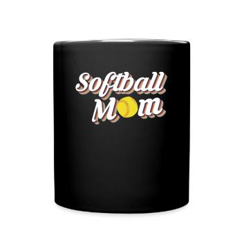 Softball Mom Shirt Geschenk - Tasse einfarbig - Schwarz - Vorne
