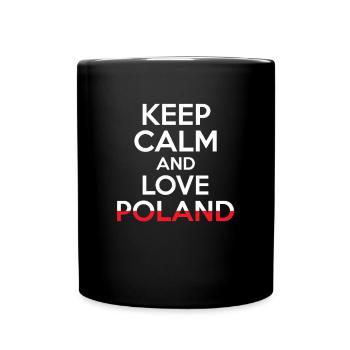 Garder calme et aimer Pologne Cadeau de chemise - Mug uni - noir - Devant