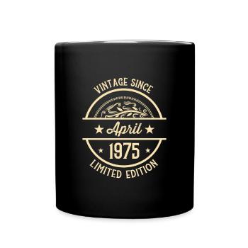 Birthday Vintage since April 1975 - Full Colour Mug - black - Front