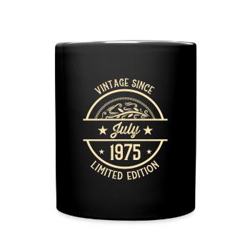 Birthday Vintage since July 1975 - Full Colour Mug - black - Front
