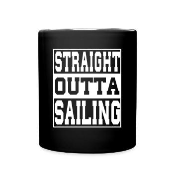 Segeln Spruch lustig - Tasse einfarbig - Schwarz - Vorne