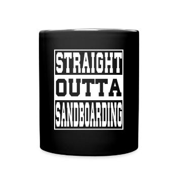 Sandboarding saying funny - Full Colour Mug - black - Front