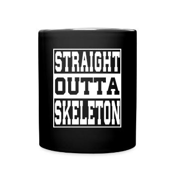 Skeleton saying funny - Full Colour Mug - black - Front