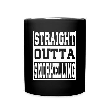 Snorkeling en disant drôle - Mug uni - noir - Devant