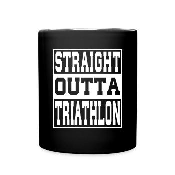 Triathlon saying funny - Full Colour Mug - black - Front