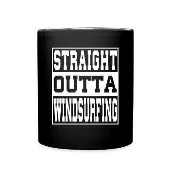 Windsurfing saying funny - Full Colour Mug - black - Front