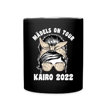 Mädels on Tour Kairo 2022 - Tasse einfarbig - Schwarz - Vorne