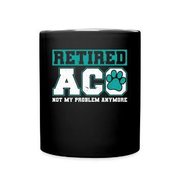 Retired Animal Welfare Officer - Full Colour Mug - black - Front