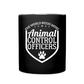 The world needs more animal welfare officers - Full Colour Mug - black - Front