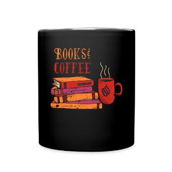 Book Lovers Books Coffee Coffee Lovers Book - Full Colour Mug - black - Front
