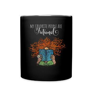Reading Books Book Club Library Book Lovers - Full Colour Mug - black - Front