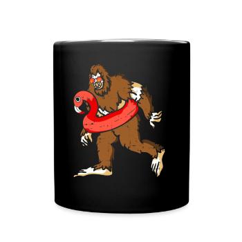Flamingo Lustiges Flamingo Vogel Geschenk - Tasse einfarbig - Schwarz - Vorne