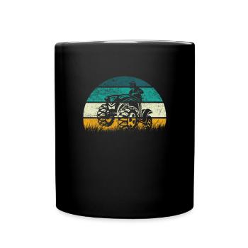 Quad Retro ATV Vintage Offroad - Full Colour Mug - black - Front