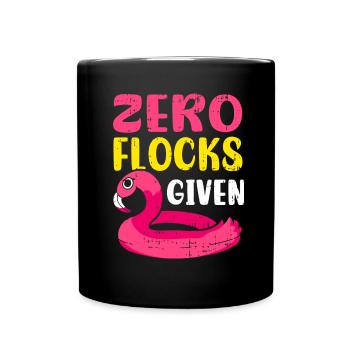 Flamingo Lustiges Flamingo Vogel Geschenk - Tasse einfarbig - Schwarz - Vorne