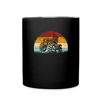 Quad Retro ATV Vintage Offroad - Full Colour Mug - black - Front