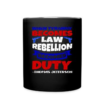 Thomas Jefferson - Tasse einfarbig - Schwarz - Vorne