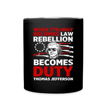 Thomas Jefferson - Tasse einfarbig - Schwarz - Vorne