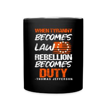 Thomas Jefferson - Tasse einfarbig - Schwarz - Vorne
