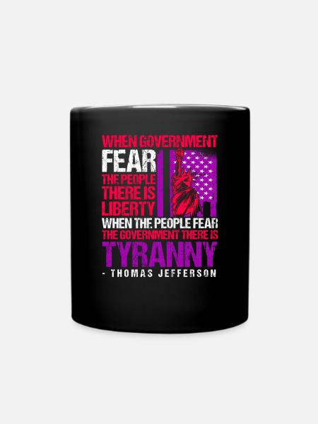 Thomas Jefferson - Tasse einfarbig - Schwarz