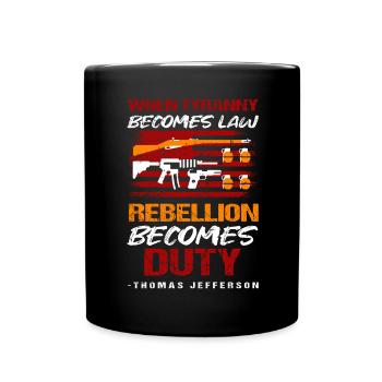 Thomas Jefferson - Tasse einfarbig - Schwarz - Vorne
