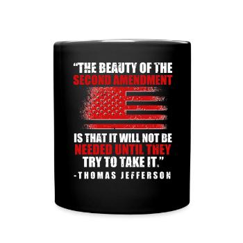 Thomas Jefferson - Tasse einfarbig - Schwarz - Vorne