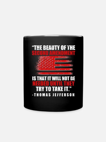 Thomas Jefferson - Tasse einfarbig - Schwarz