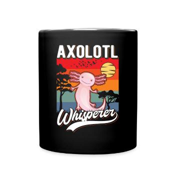 Axolotl Whisperer Axolotl Flüsterer Schwanzlurch - Tasse einfarbig - Schwarz - Vorne