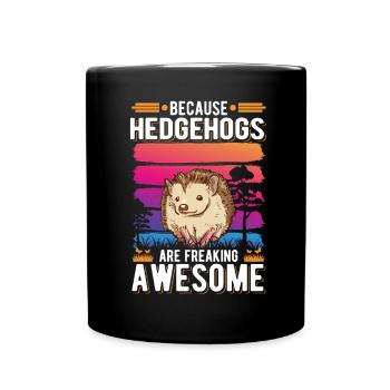 Parce que les hérissons sont effrayants Igel - Mug uni - noir - Devant