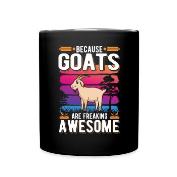 Parce que les chèvres sont des chèvres géniales - Mug uni - noir - Devant