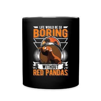 Panda Rouge Cadeau Panda Rouge - Mug uni - noir - Devant