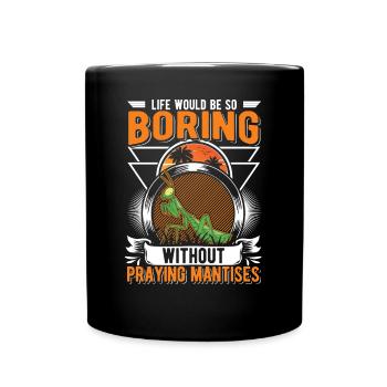 Praying Mantis Gift Mantis Mantis Mantis Fangschrecke - Full Colour Mug - black - Front