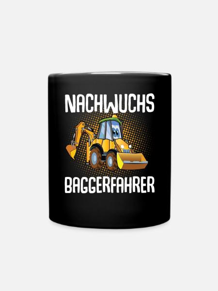 Nachwuchs Baggerfahrer - Tasse einfarbig - Schwarz