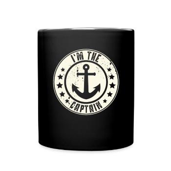 Capitaine Voilier Bateau à moteur Bateau Marin Ancre - Mug uni - noir - Devant