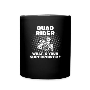 Quad ATV Offroad Spruch Lustig Quad Geschenk - Tasse einfarbig - Schwarz - Vorne