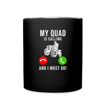 Quad ATV Offroad Spruch Lustig Quad Geschenk - Tasse einfarbig - Schwarz - Vorne