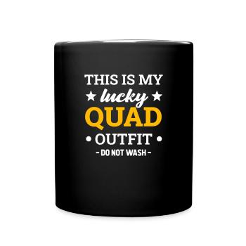 Quad ATV Offroad Spruch Lustig Quad Geschenk - Tasse einfarbig - Schwarz - Vorne