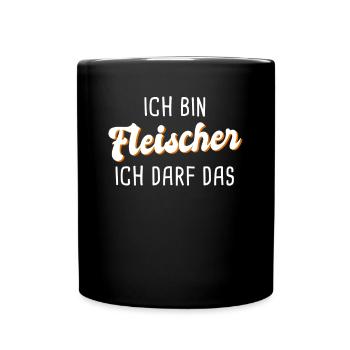 Fleischer - Tasse einfarbig - Schwarz - Vorne