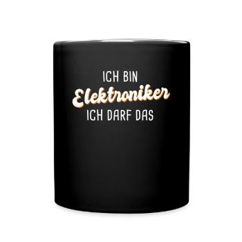 Elektroniker - Tasse einfarbig - Schwarz - Vorne