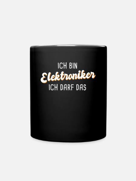 Elektroniker - Tasse einfarbig - Schwarz