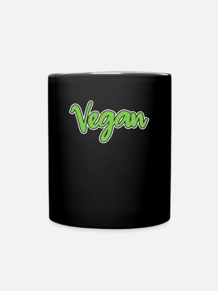 Vegan - Tasse einfarbig - Schwarz