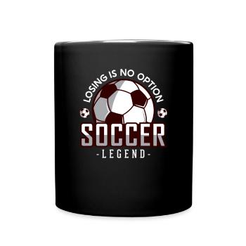 Losing is no Option Fußball Goal Keeper Futbol - Full Colour Mug - black - Front