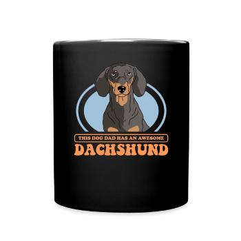 Teckel Papa Chien Teckel Chien Papa Cadeau - Mug uni - noir - Devant